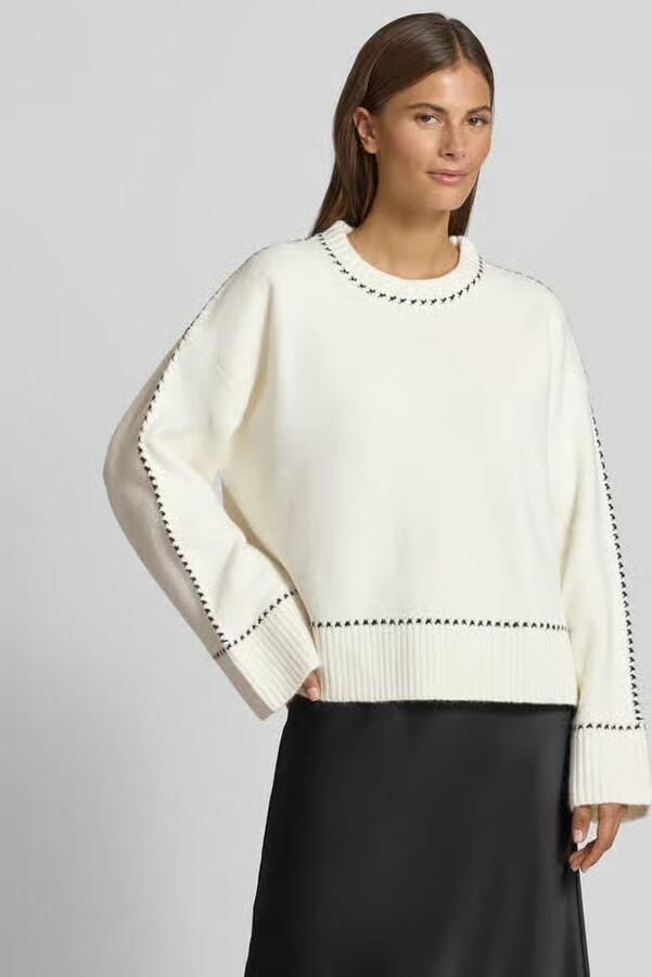NEO NOIR Dames Truien & Vesten Roeme Knit Stitch Blouse Gebroken Wit - Foto 6