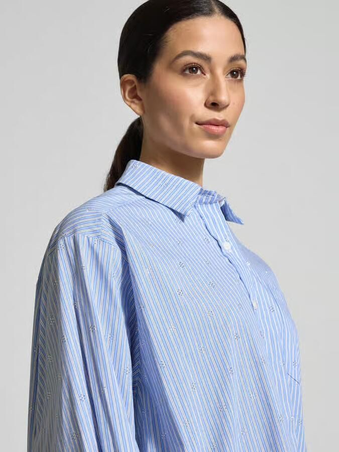 NEO NOIR Relaxed fit overhemdblouse met all-over strass-steentjes Model 'Dalma - Foto 2