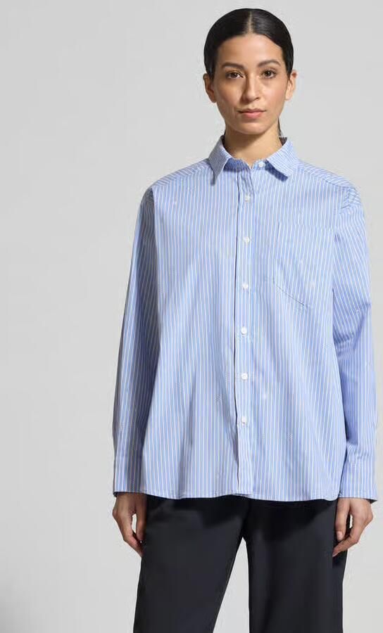 NEO NOIR Relaxed fit overhemdblouse met all-over strass-steentjes Model 'Dalma - Foto 3