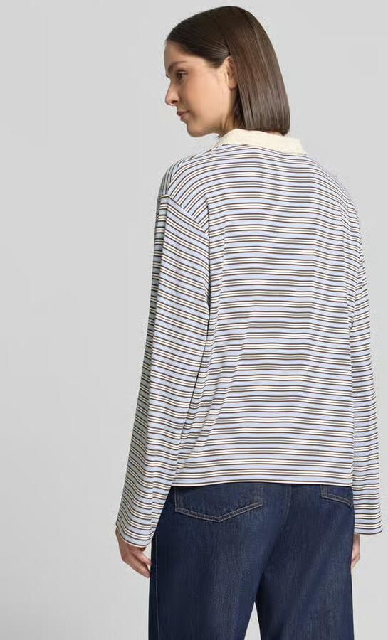 NEO NOIR relaxed fit poloshirt in langärmelige uitvoering