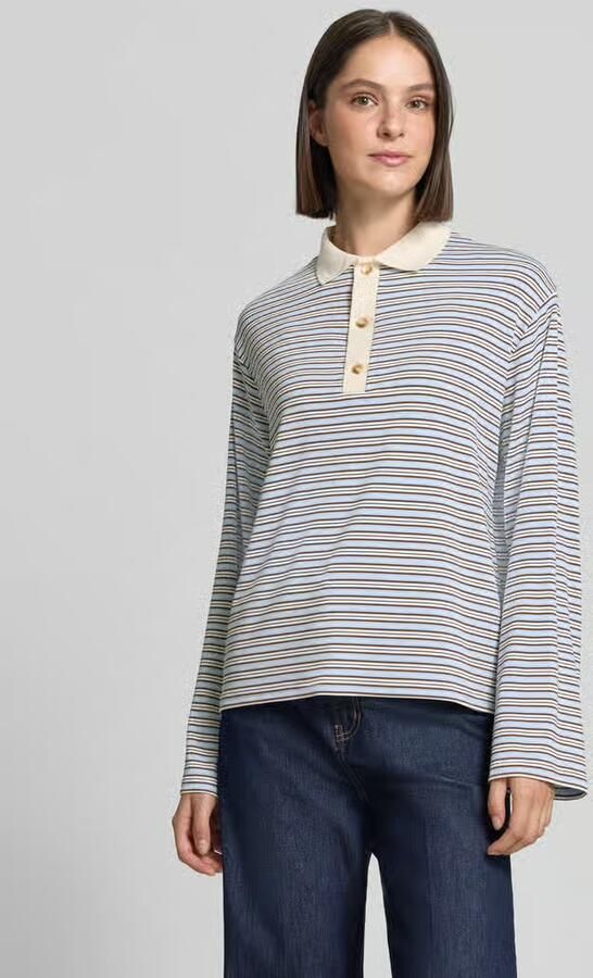NEO NOIR relaxed fit poloshirt in langärmelige uitvoering - Foto 3