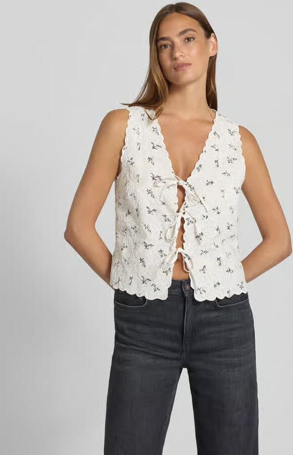 NEO NOIR Slim fit blousetop met gehaakt kant model 'Bibi' - Foto 2