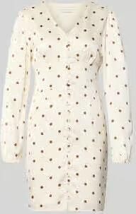 NEO NOIR Slim Fit mini-jurk met doorlopende knoopsluiting model 'Mabel'