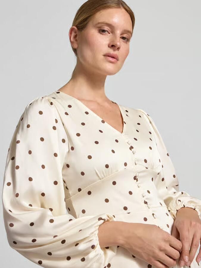NEO NOIR Slim Fit mini-jurk met doorlopende knoopsluiting model 'Mabel'