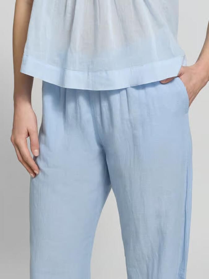 NEO NOIR Stoffen broek met linnen en steekzakken