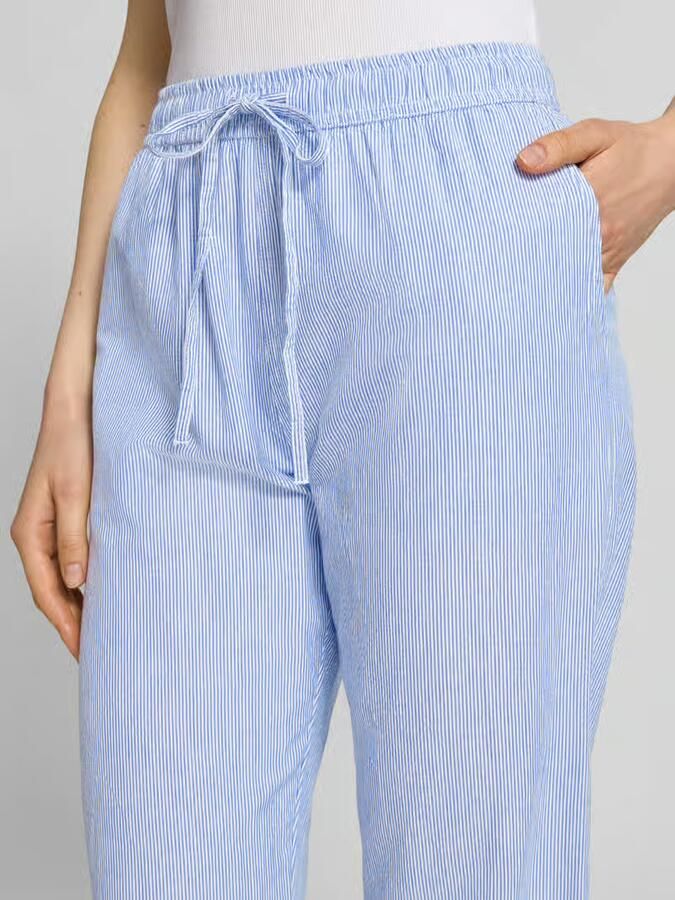 NEO NOIR Stoffen broek met streepmotief en elastische band