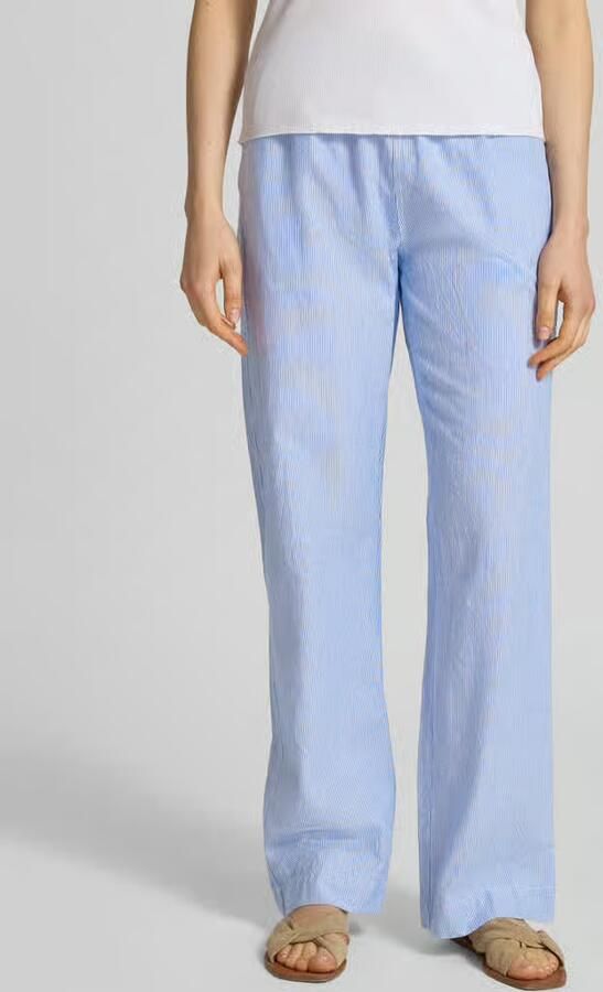 NEO NOIR Stoffen broek met streepmotief en elastische band - Foto 2