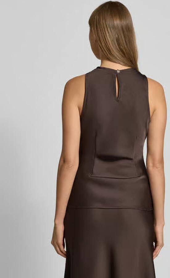 NEO NOIR Top van satijn met ronde hals model 'Celina'