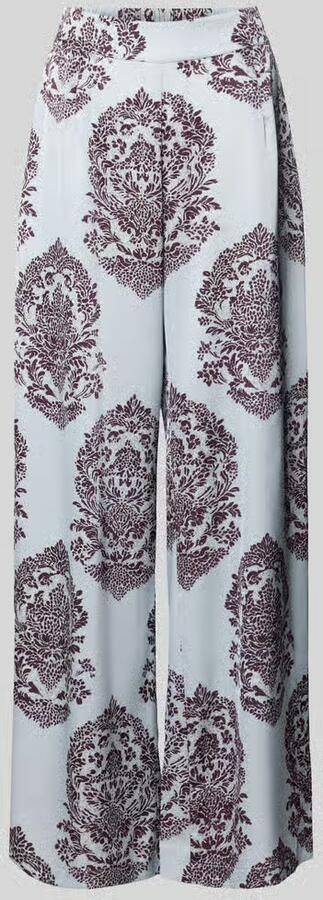 NEO NOIR Wide leg broek met steekzakken model 'Lunet'