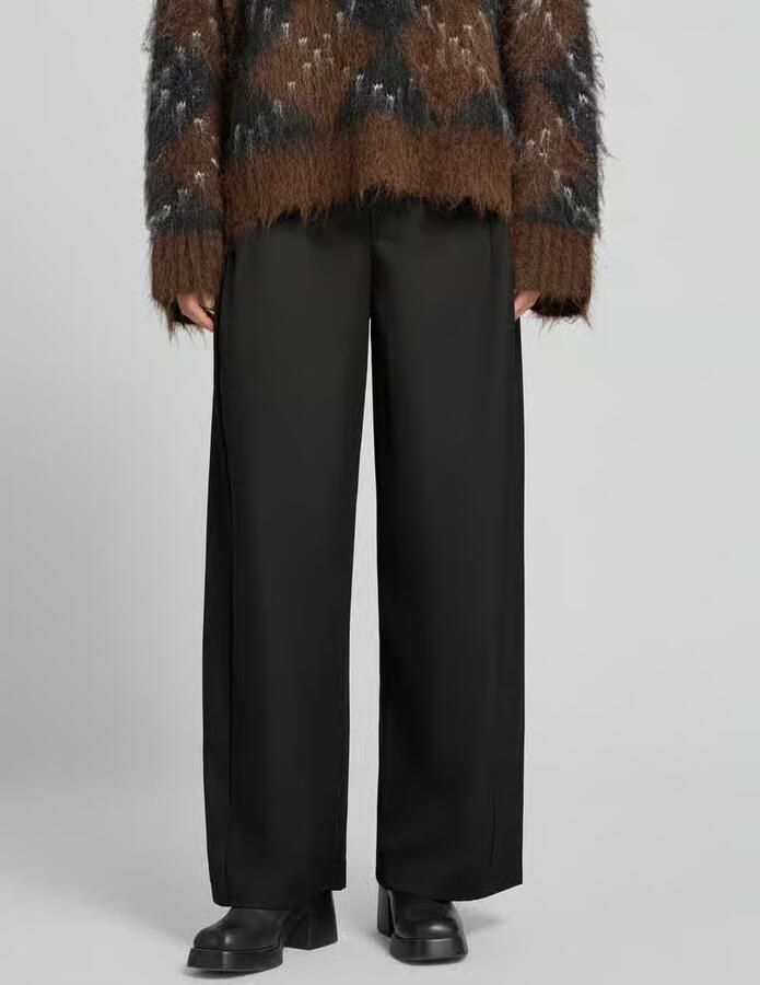 NEO NOIR wide leg broek met strookzakken model 'Massie' - Foto 3