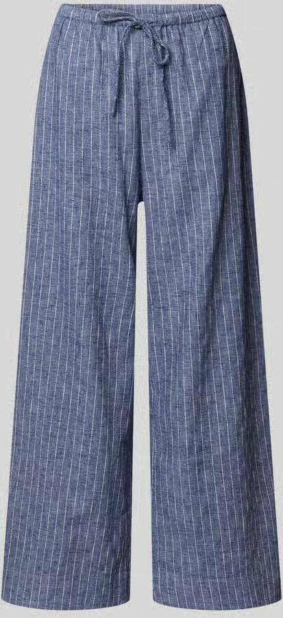 NEO NOIR Wide leg broek met tunnelkoord model 'HEIFA'