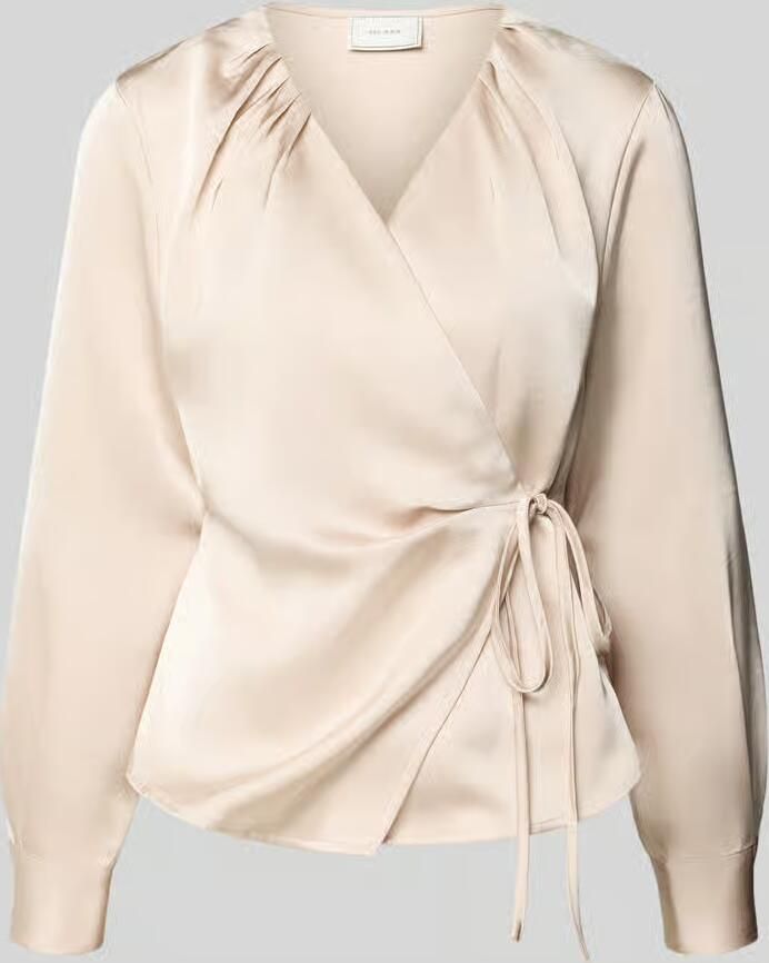 NEO NOIR Wikkelblouse van satijn model 'Caprina'