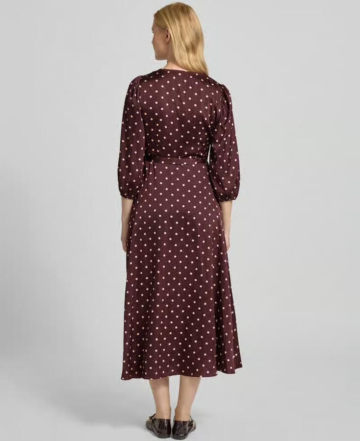 NEO NOIR Dames Jurken Malinga Dot Dress Bordeaux - Foto 5