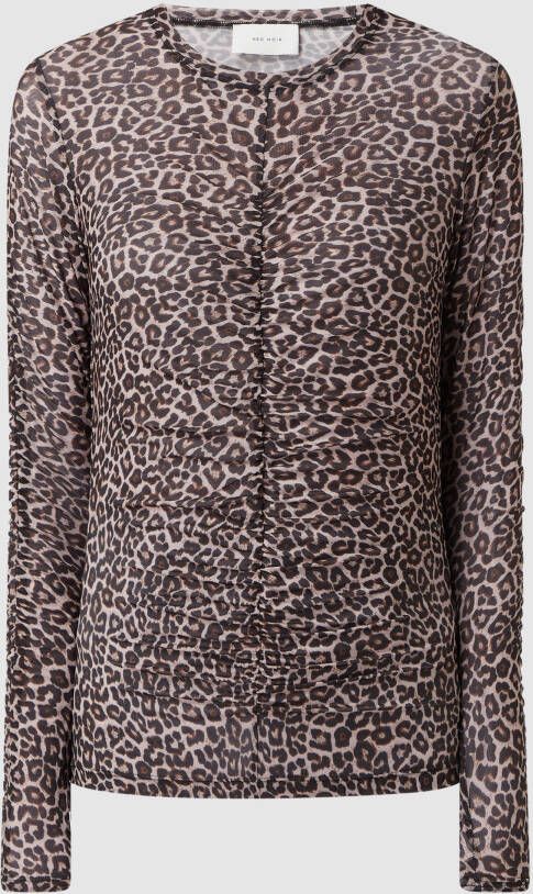 NEO NOIR Shirt met lange mouwen en luipaardmotief model 'Bea'