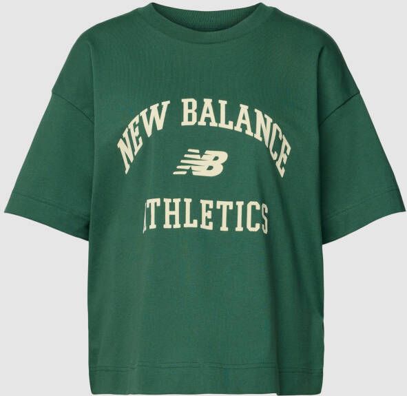New Balance Boxy fit T-shirt met flockprint