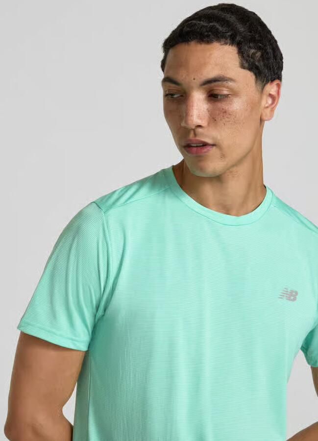 New Balance Functieshirt met ronde hals en logo