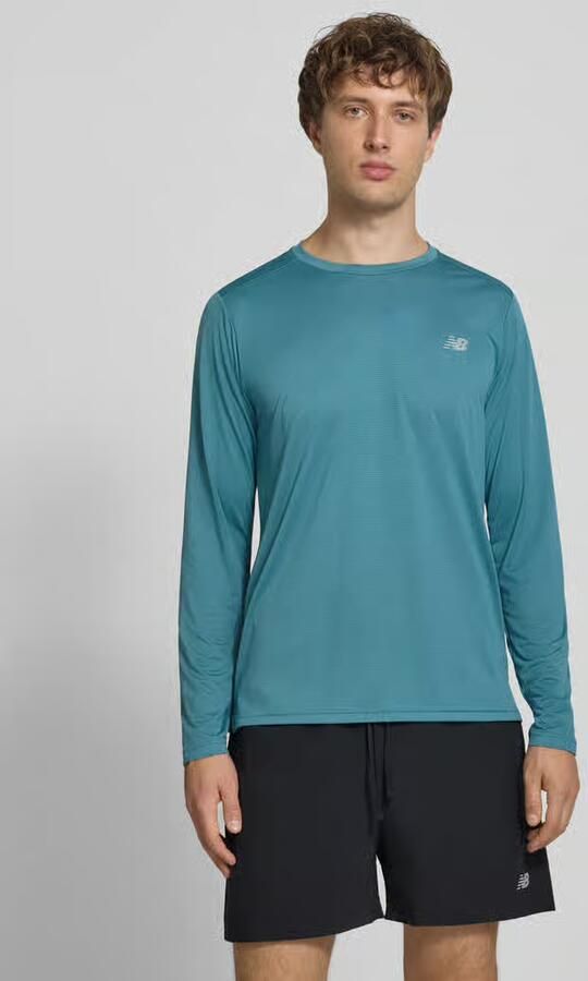 New Balance Functieshirt met ronde hals en logo