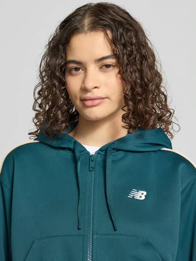 New Balance Kort sweatjack met labelstitching