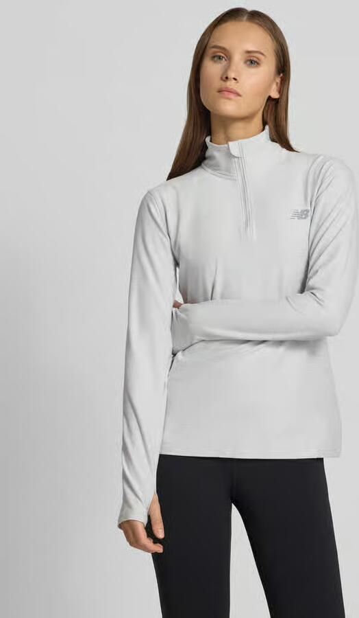 New Balance Regular fit shirt met lange mouwen met schipperskraag - Foto 3