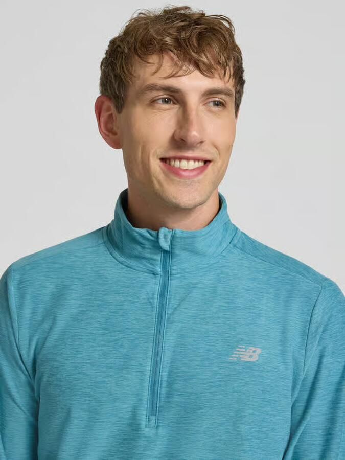 New Balance regular fit sweatshirt met schipperskraag