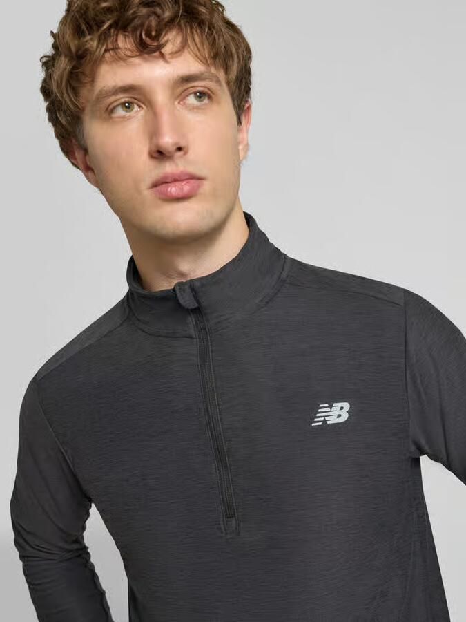 New Balance regular fit sweatshirt met schipperskraag - Foto 2