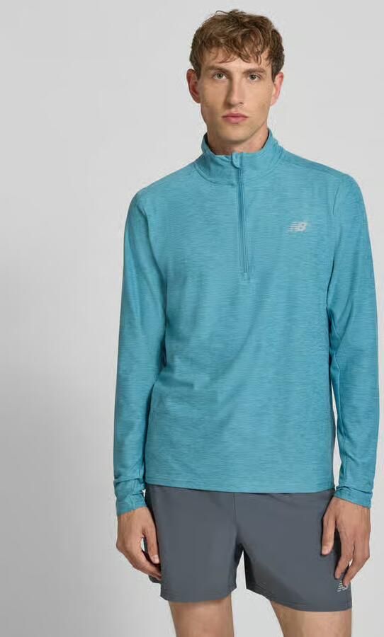 New Balance regular fit sweatshirt met schipperskraag - Foto 3