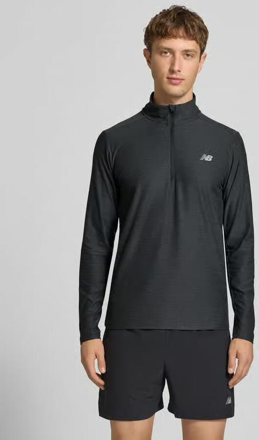 New Balance Regular fit sweatshirt met schipperskraag - Foto 3