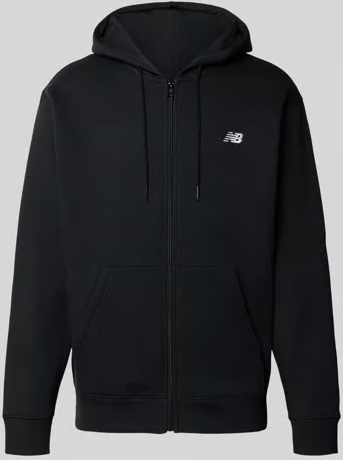New Balance sweatjack met kangoeroezak en labelstitching
