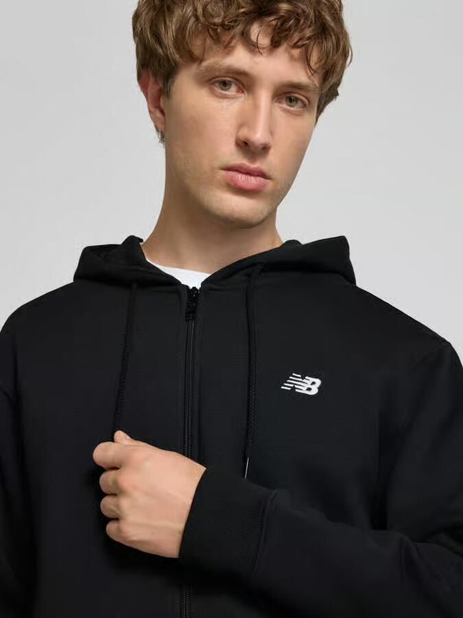 New Balance sweatjack met kangoeroezak en labelstitching - Foto 2