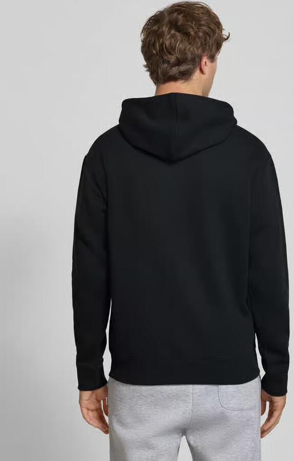 New Balance sweatjack met kangoeroezak en labelstitching