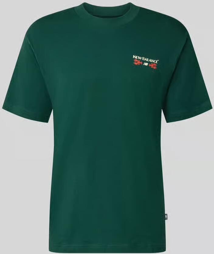 New Balance T-shirt met labelprint model 'GRAB A BITE BOSTON'