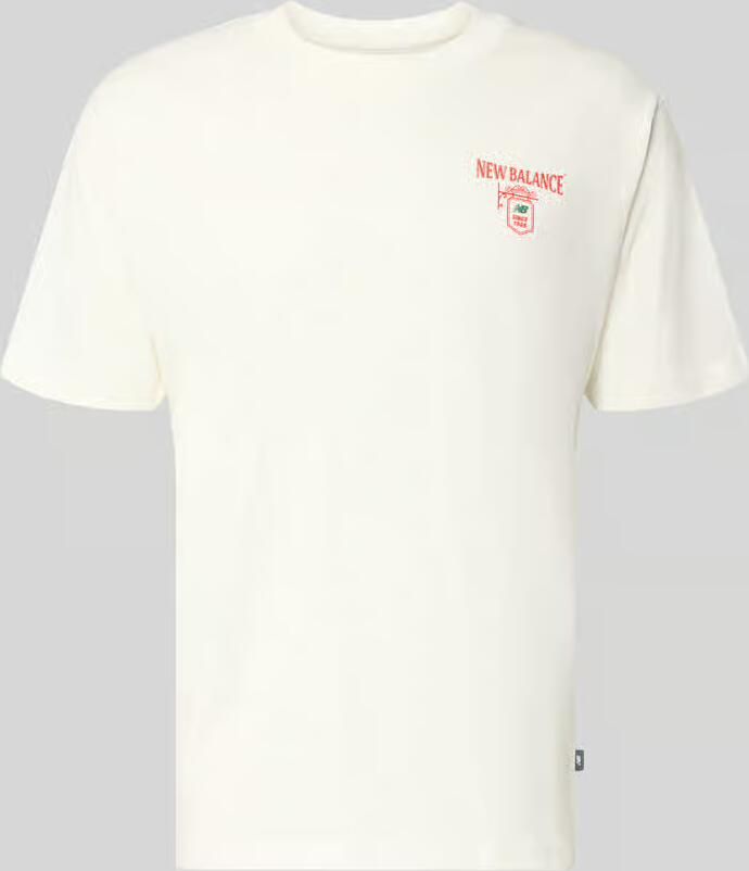 New Balance T-shirt met labelprint model 'GRAB A BITE LONDON'