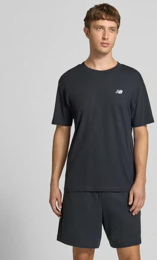 New Balance Zwarte Katoenen T-shirt Lente Zomer Collectie Black Heren - Foto 3