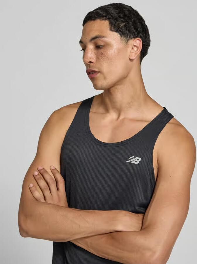 New Balance Tanktop met logo en ronde hals