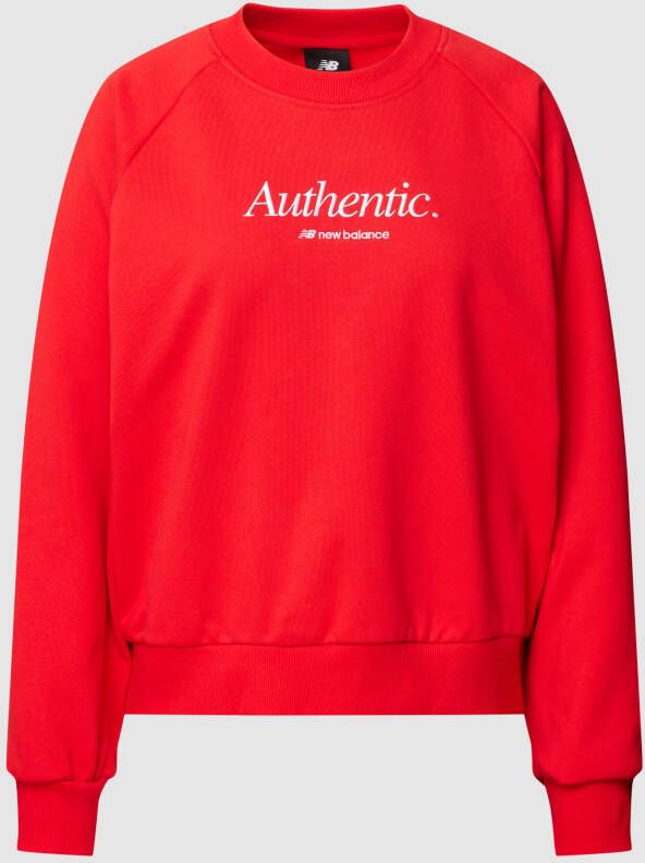 New Balance Sweatshirt met statementstitching model 'Athletics Icono'