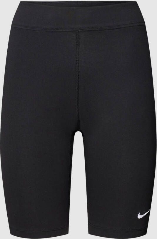 Nike Sportswear Essential bikeshorts met halfhoge taille voor dames (26 cm) Zwart