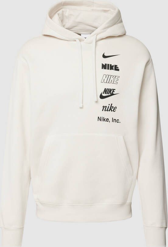 Nike "Mlogo Hoodie voor Mannen" Wit Heren