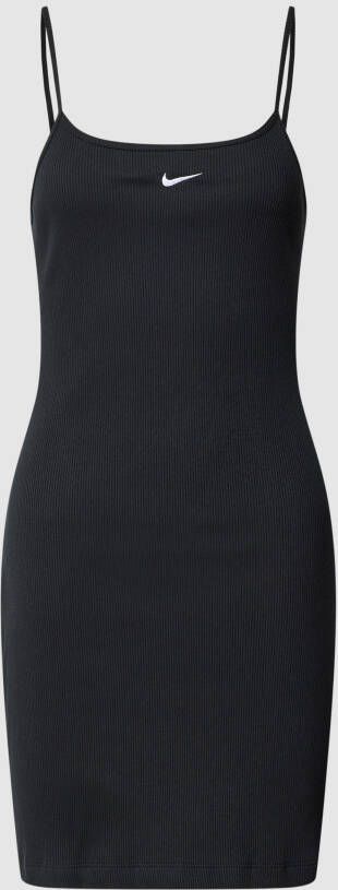 Nike Sportswear Essential Geribde jurk Zwart