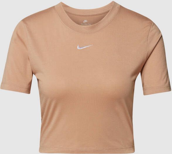 Nike Sportswear Essential Croptop voor dames Bruin