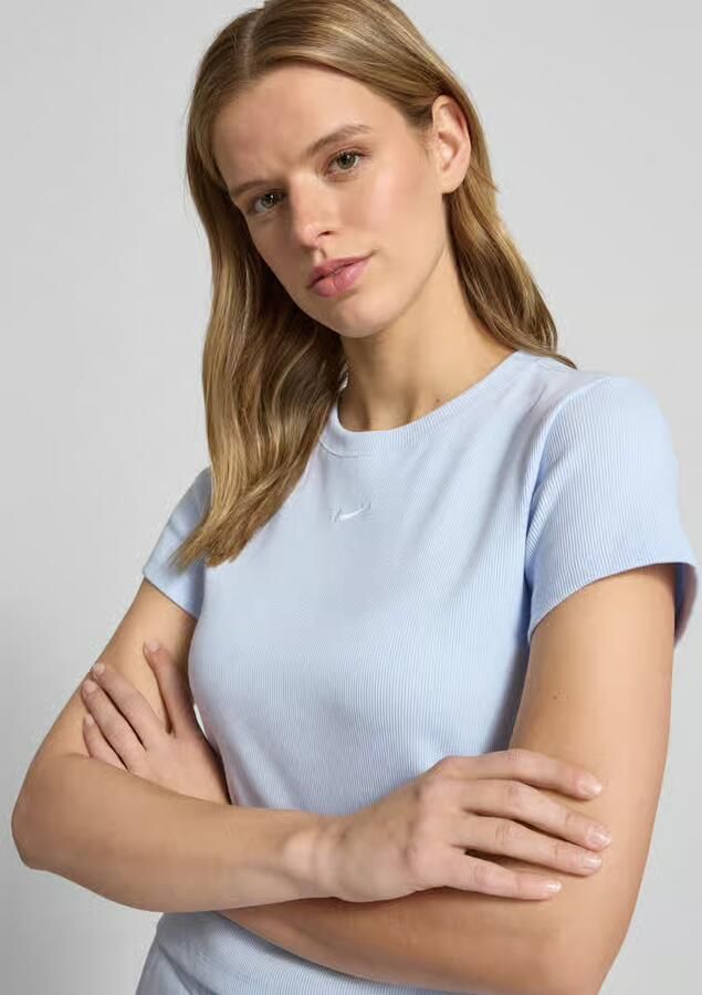 Nike Kort T-shirt in riblook met logo