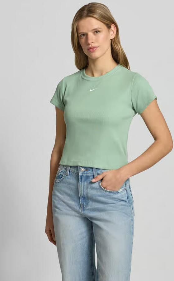 Nike Kort T-shirt in riblook met logo - Foto 2