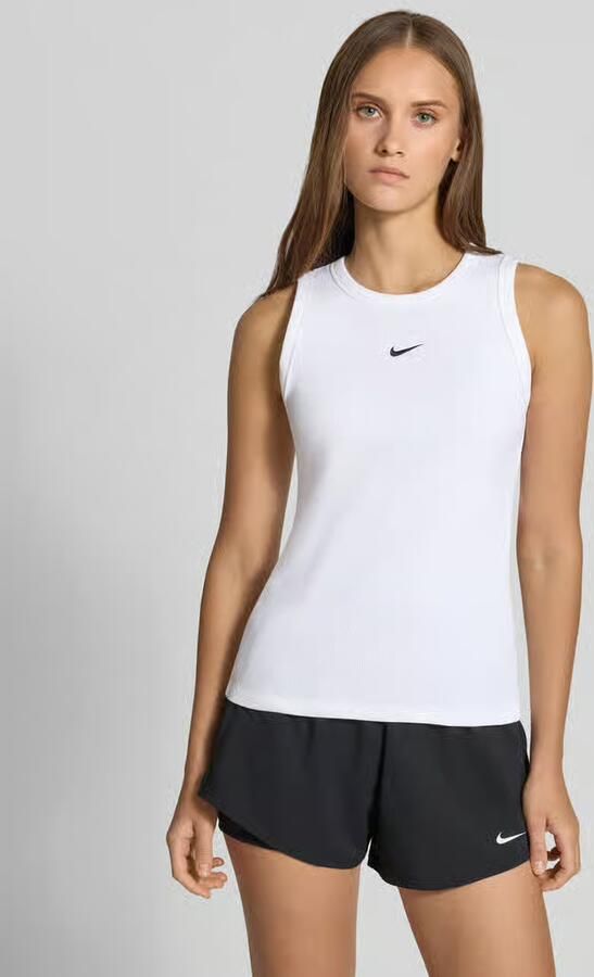 Nike Slim fit tanktop van katoenmix model 'RIB TIGHT' - Foto 2