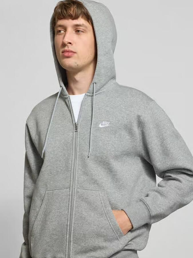 Nike Sweatjack met labelstitching en kangoeroezak