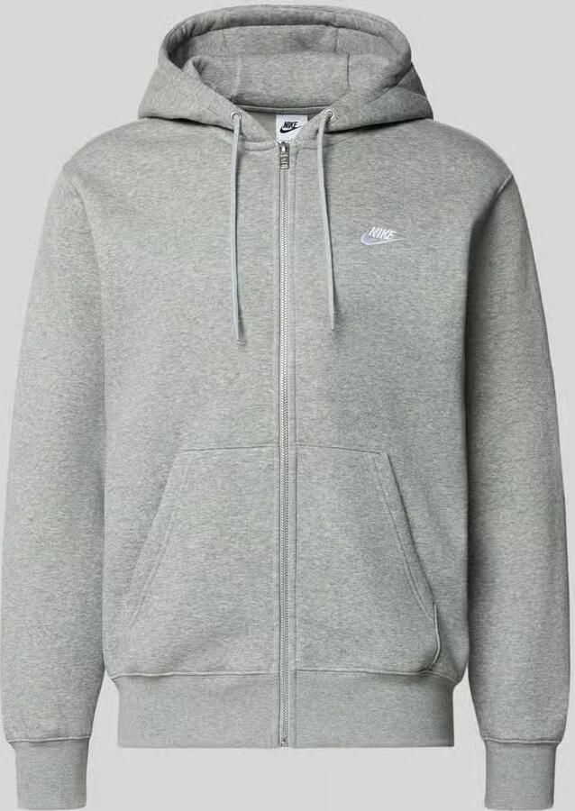 Nike Sweatjack met labelstitching en kangoeroezak - Foto 2