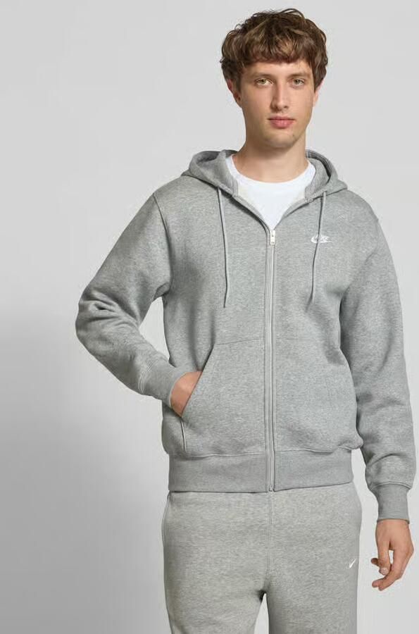 Nike Sweatjack met labelstitching en kangoeroezak - Foto 2