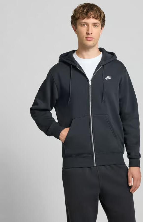 Nike Sweatjack met labelstitching en kangoeroezak - Foto 2