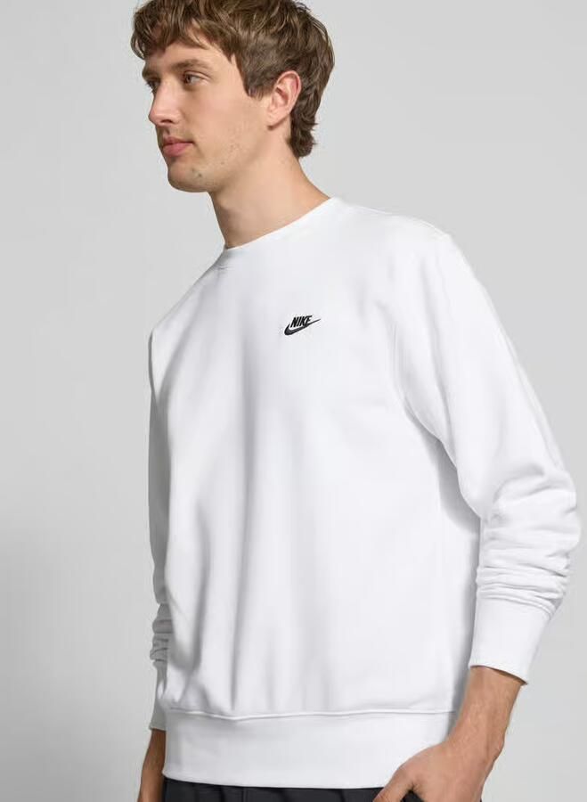 Nike sweatshirt met labelstitching en ronde hals