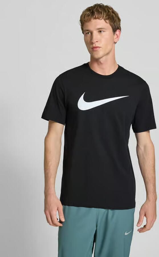 Nike Zwarte Oversized Swoosh T-Shirt Zwart Unisex - Foto 3