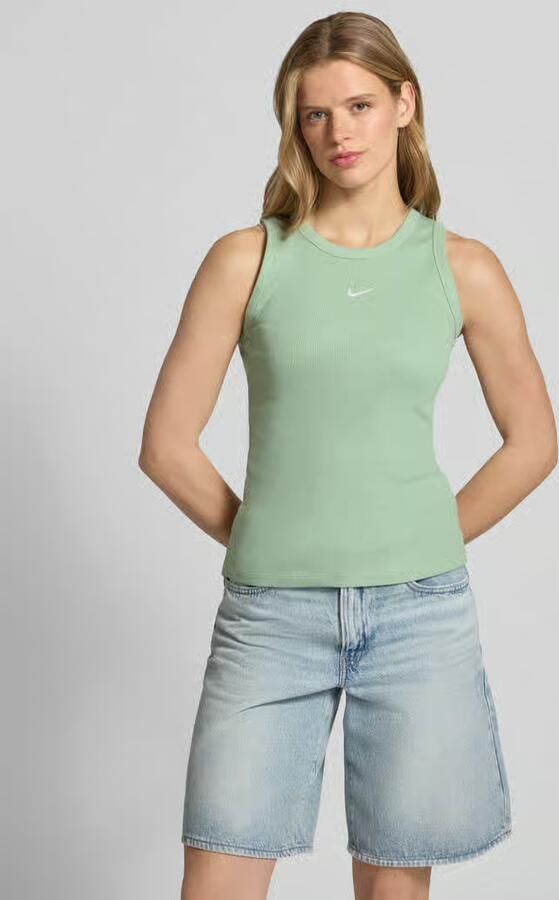 Nike Tanktop in riblook met logo - Foto 2