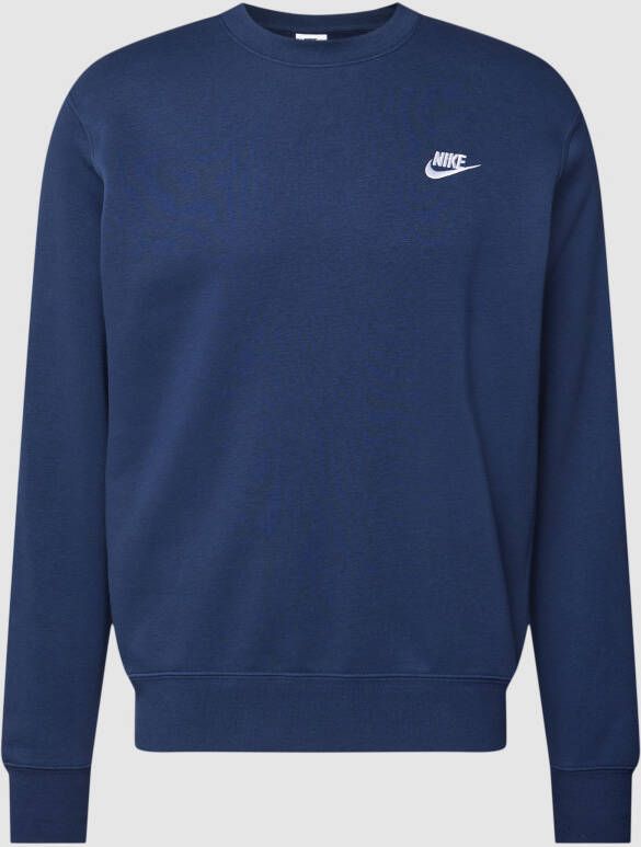 Nike Comfortabele Fleece Crewneck Sweatshirt Blauw Unisex
